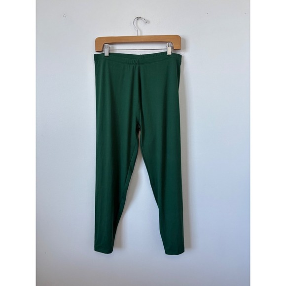 New Zenana V-Neck Tee & Leggings Set – Green – Size 1X - Picture 5 of 5